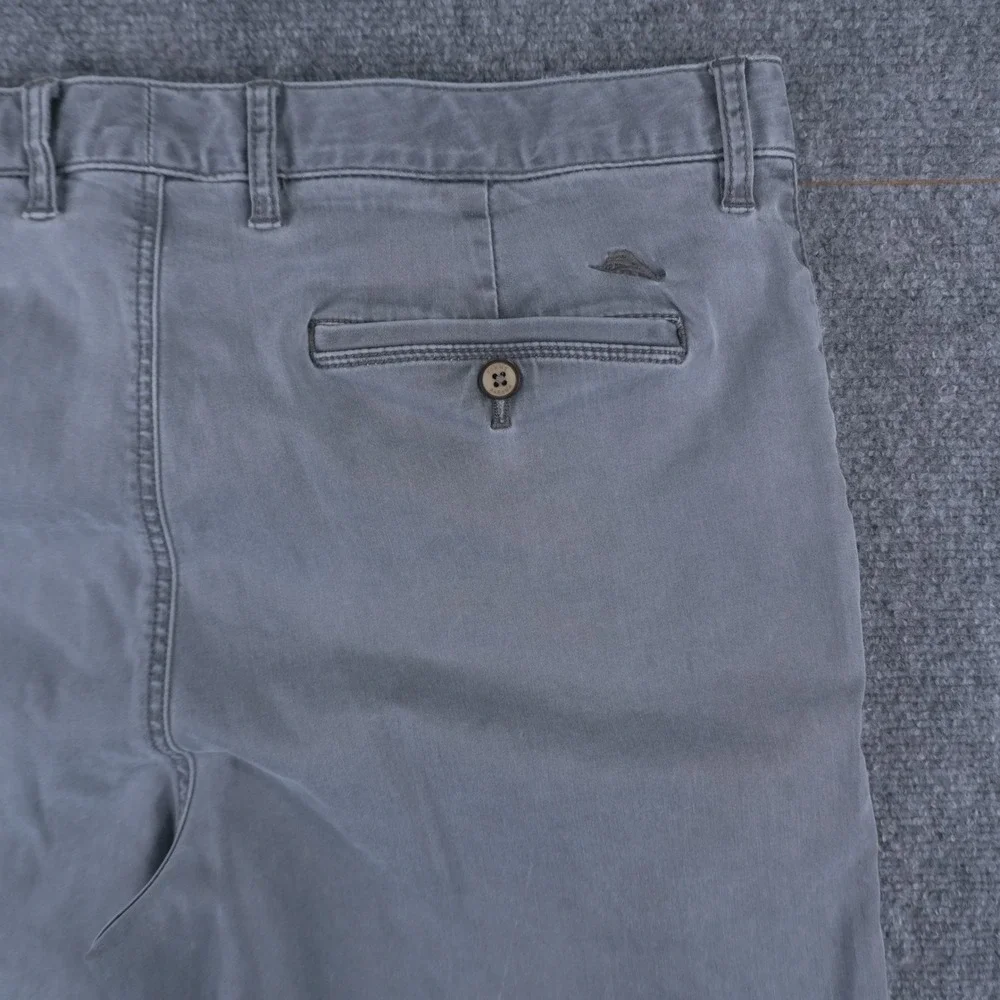 Tommy Bahama Chino Shorts Mens‎ 36 Grey Tencel Blend Stretch Flat Front Casual